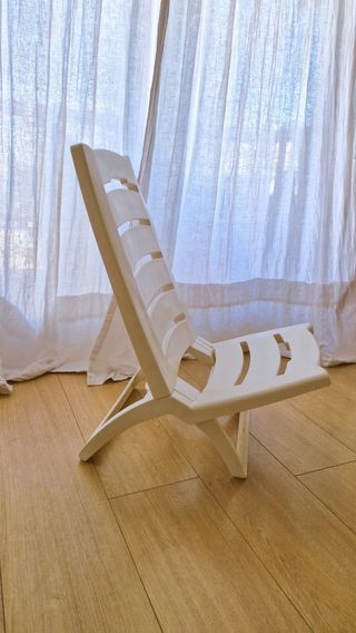 Silla de Playa Blanca Plegable