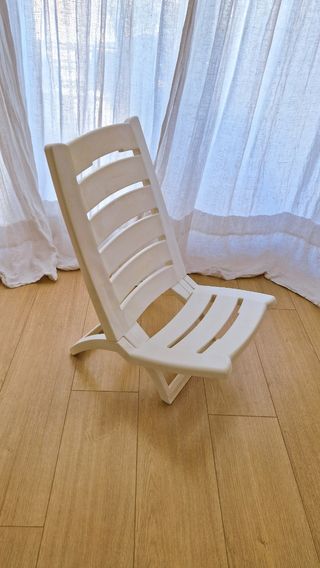Silla de Playa Blanca Plegable
