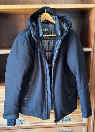 Cazadora Zara Hombre Talla L Negra Sin Estrenar