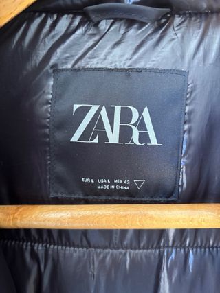Cazadora Zara Hombre Talla L Negra Sin Estrenar