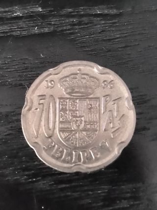 Moneda 50 Pesetas Felipe VI 1996