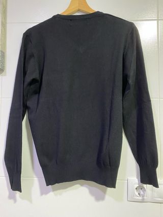Jersey Rekuait Jeans cuello pico negro Talla L