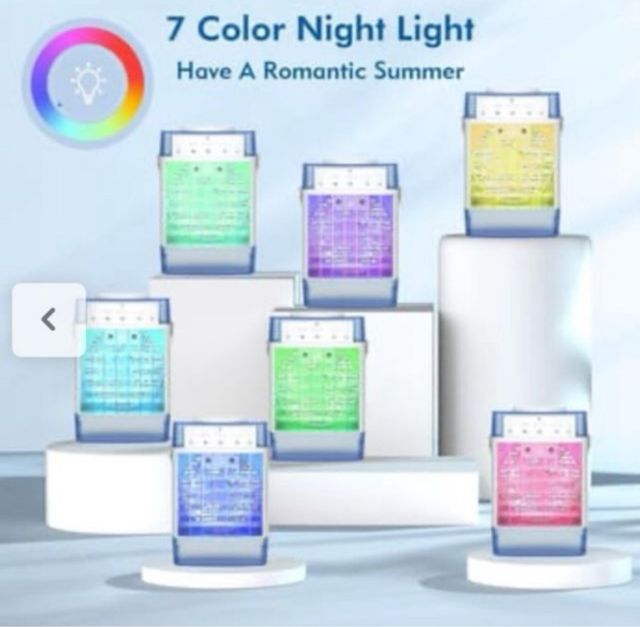 Mini Aire Acondicionado Portátil 7 colores Led