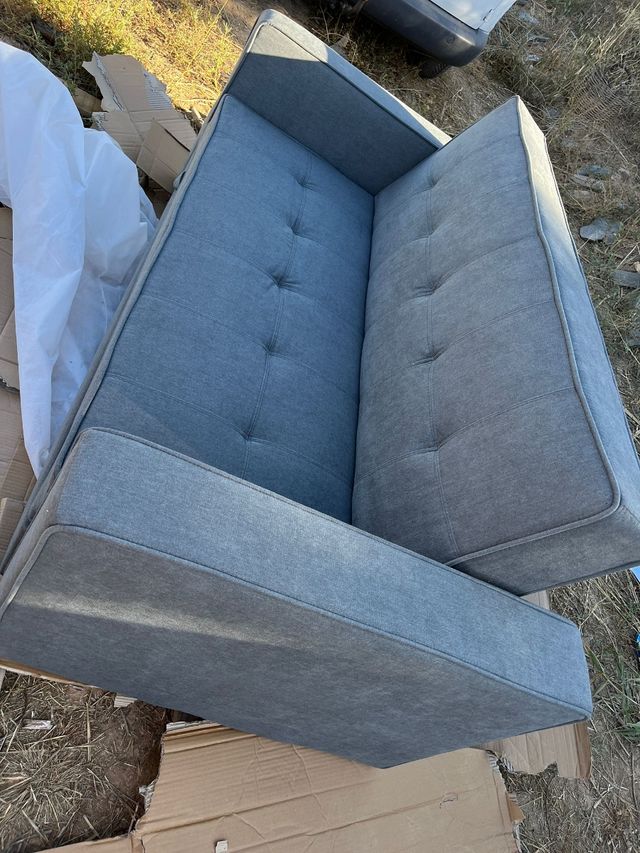 Sofá Cama Gris Tela