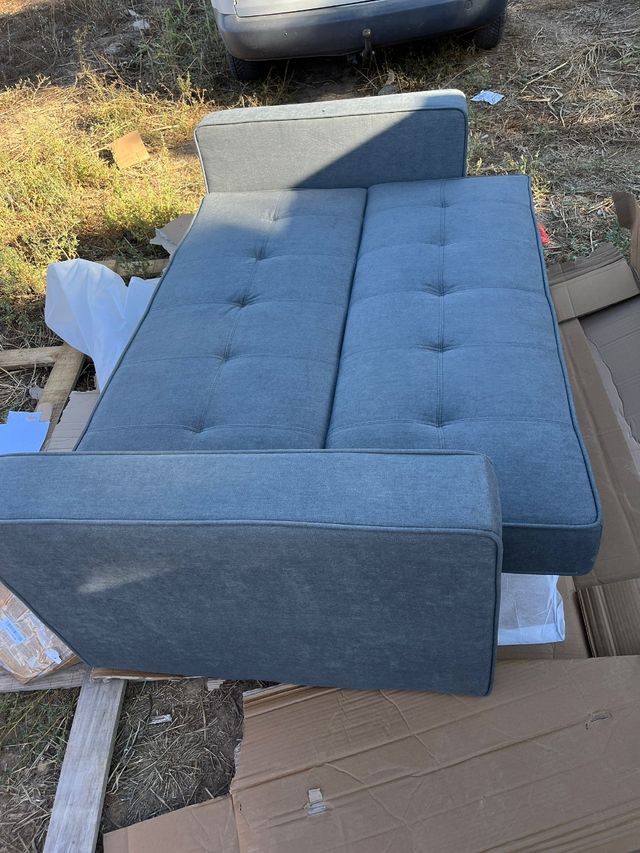Sofá Cama Gris Tela