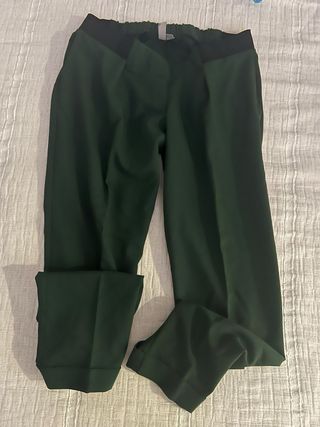 Pantalón premamá vestir verde