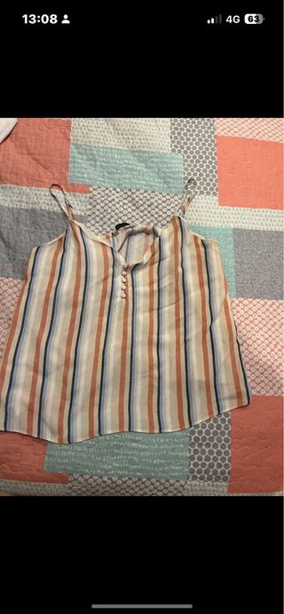 Camiseta de tirantes a rayas