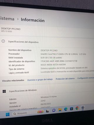 Dell XPS 13 9350 i7-6560U in argento 