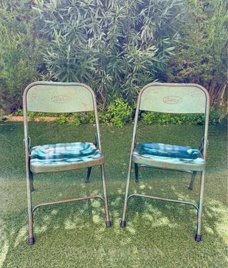 2 Sillas Plegables Estilo Industrial