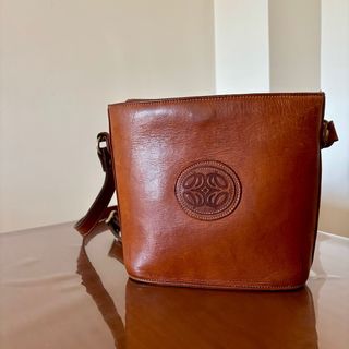 Bolso vintage piel marrón