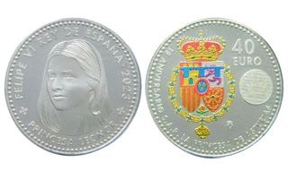 Moneda plata 40€ España 2023 Princesa Leonor