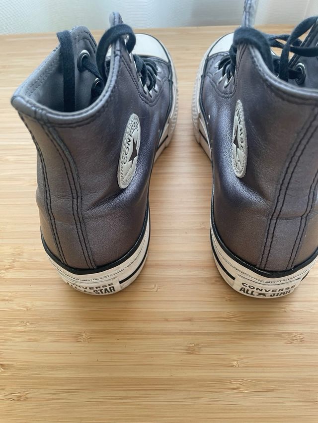 Stivali Converse All Star grigio argento