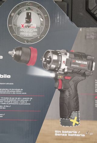 Lote Taladro Percutor 12V Parkside