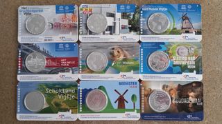 Holanda 5€ Monedas UNESCO Coincards
