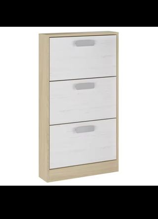 Zapatero 3 Puertas Madera y Plástico