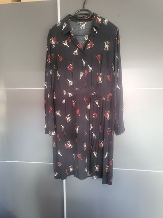 Vestido SUREKANA Negro Talla M Jirafas
