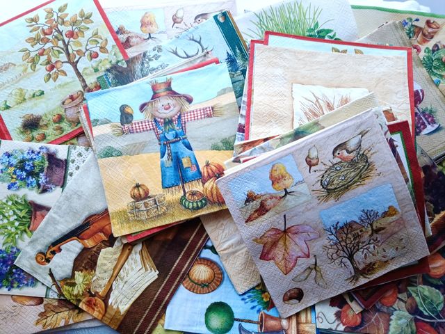 Set tovaglioli carta tema autunnale