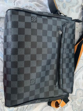 Louis Vuitton Bolso Cruzado Gris y Naranja