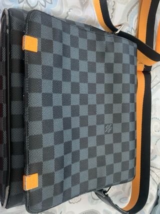 Louis Vuitton Bolso Cruzado Gris y Naranja