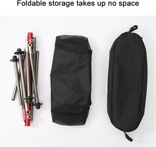 Shallwe Sedia Campeggio Pieghevole NeroRosso CA035