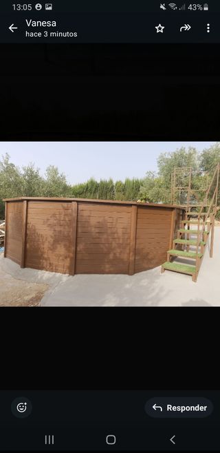 Piscina desmontable madera 5m x 1,22