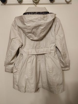 Gabardina niña beige