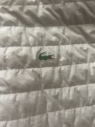 Chaqueta Plumas Lacoste Talla 42 Gris