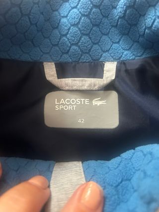 Chaqueta Plumas Lacoste Talla 42 Gris