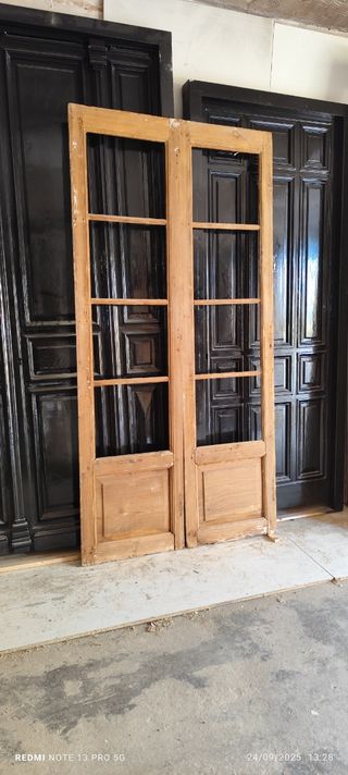 Puerta doble antigua madera recuperada