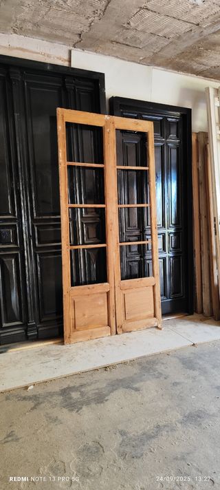Puerta doble antigua madera recuperada