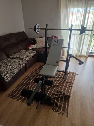 BANCO DE PESAS Y MUSCULACION RACK 
