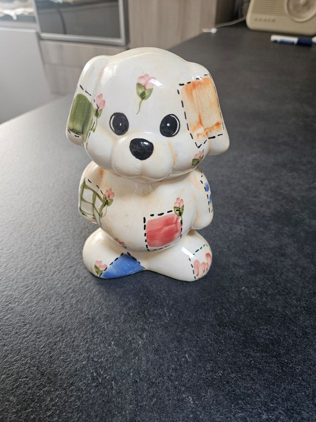 Salvadanaio cane patchwork