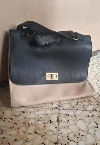 Bolso Negro y Beige