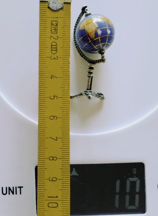 Mini mappamondo in argento