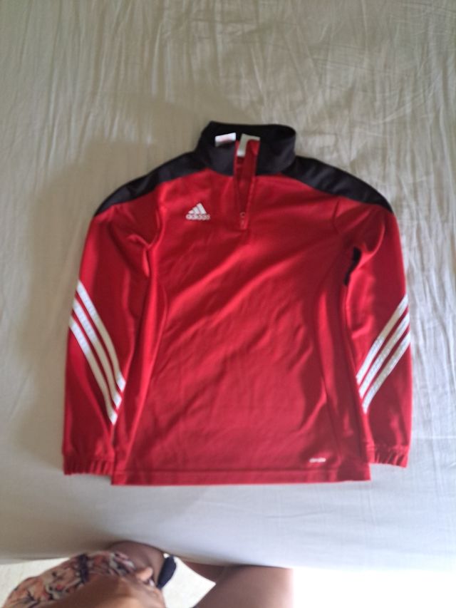 Sudadera Adidas Roja con Cremallera