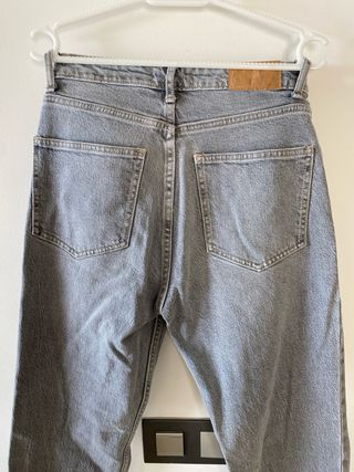 Zara Vaqueros Grises Rectos
