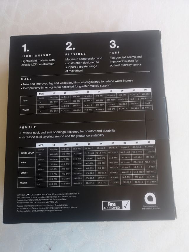 Fast mujer Speedo negro Talla 25