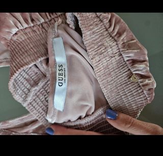 Top Guess Rosa Terciopelo