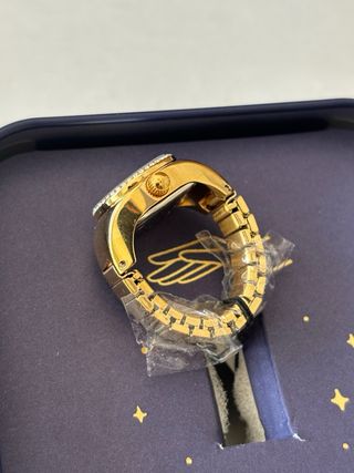 Anillo Reloj Fossil Dorado Nuevo
