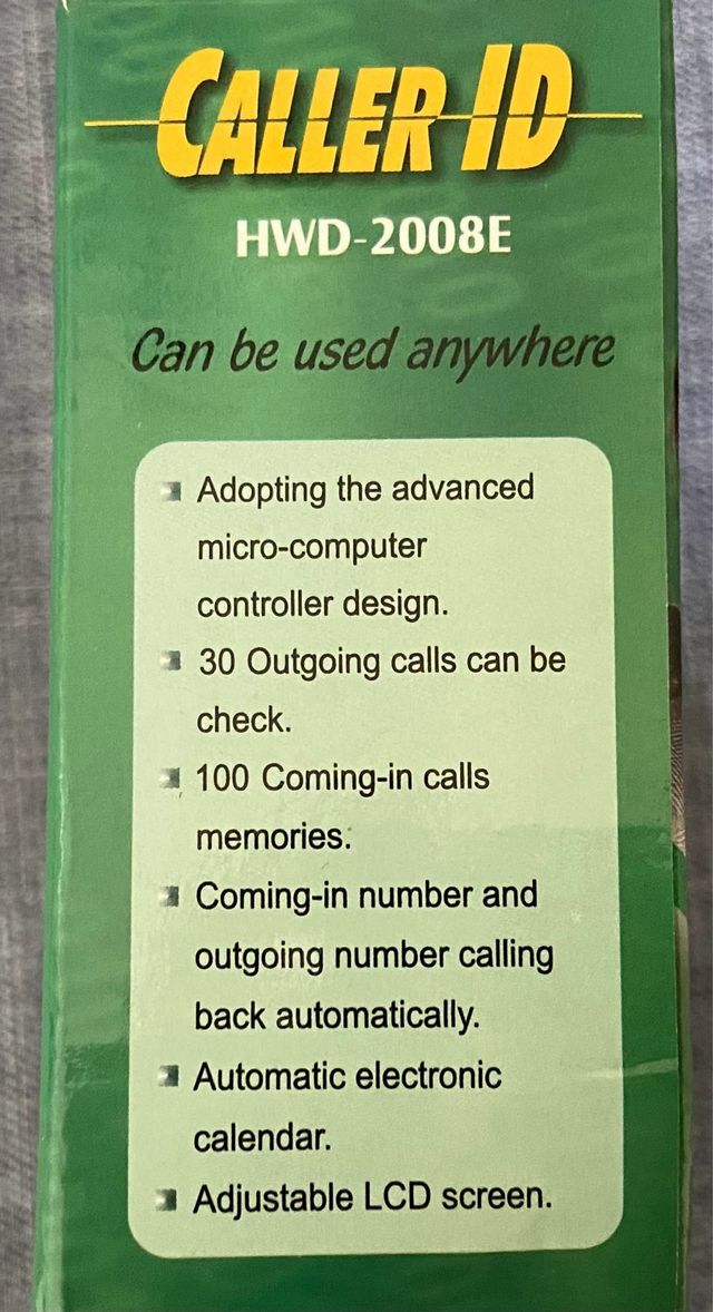 Identificador de llamada FSK/DTMF HWD-2008E