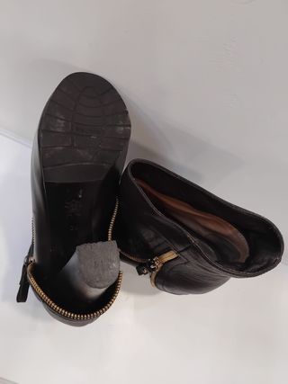 Botas de cuero marrón talla 36