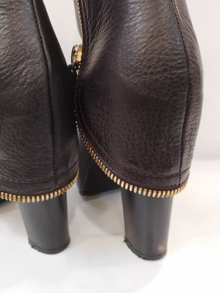 Botas de cuero marrón talla 36