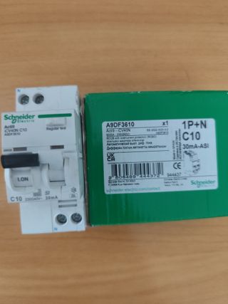 Interruptor Diferencial Schneider A9DF3610 C10
