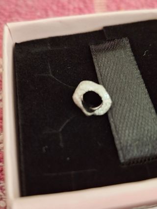 Charm mini plata de ley estrella textura pandora