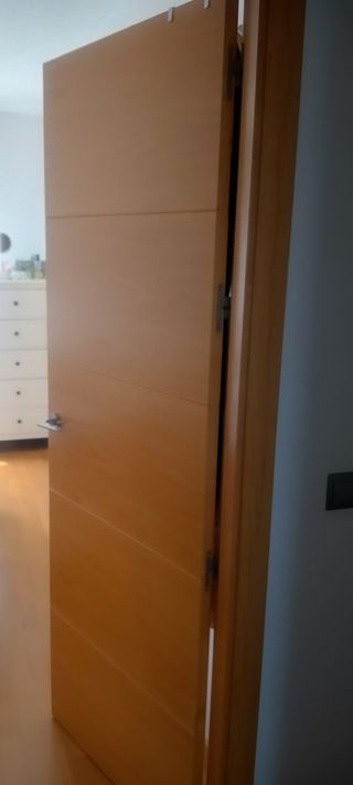 6 puertas madera HAYA, 2 con cristal