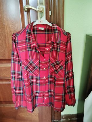 Camisa de cuadros roja talla s