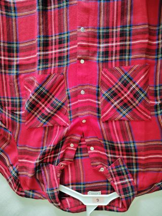 Camisa de cuadros roja talla s