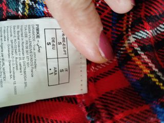 Camisa de cuadros roja talla s