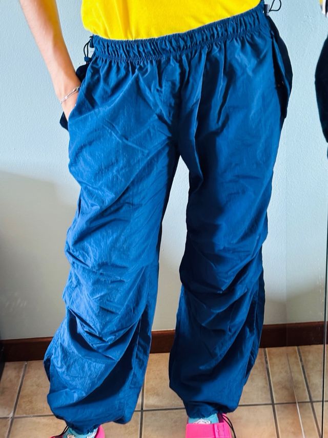 Pantaloni Paracadute Blu