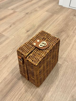 Bolso Cesta Picnic Marrón